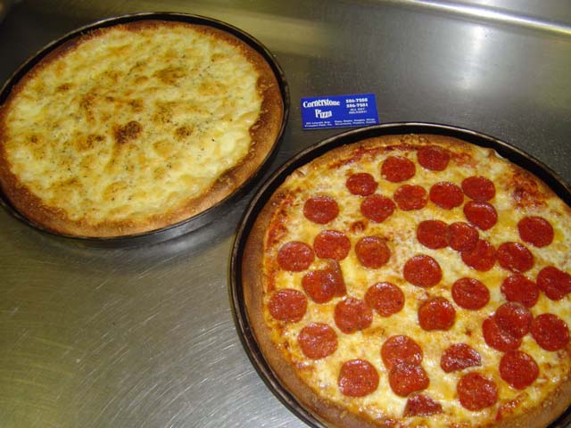 White Pizza & Pepperoni Pizza